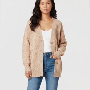 Embossed Knit Cardigan